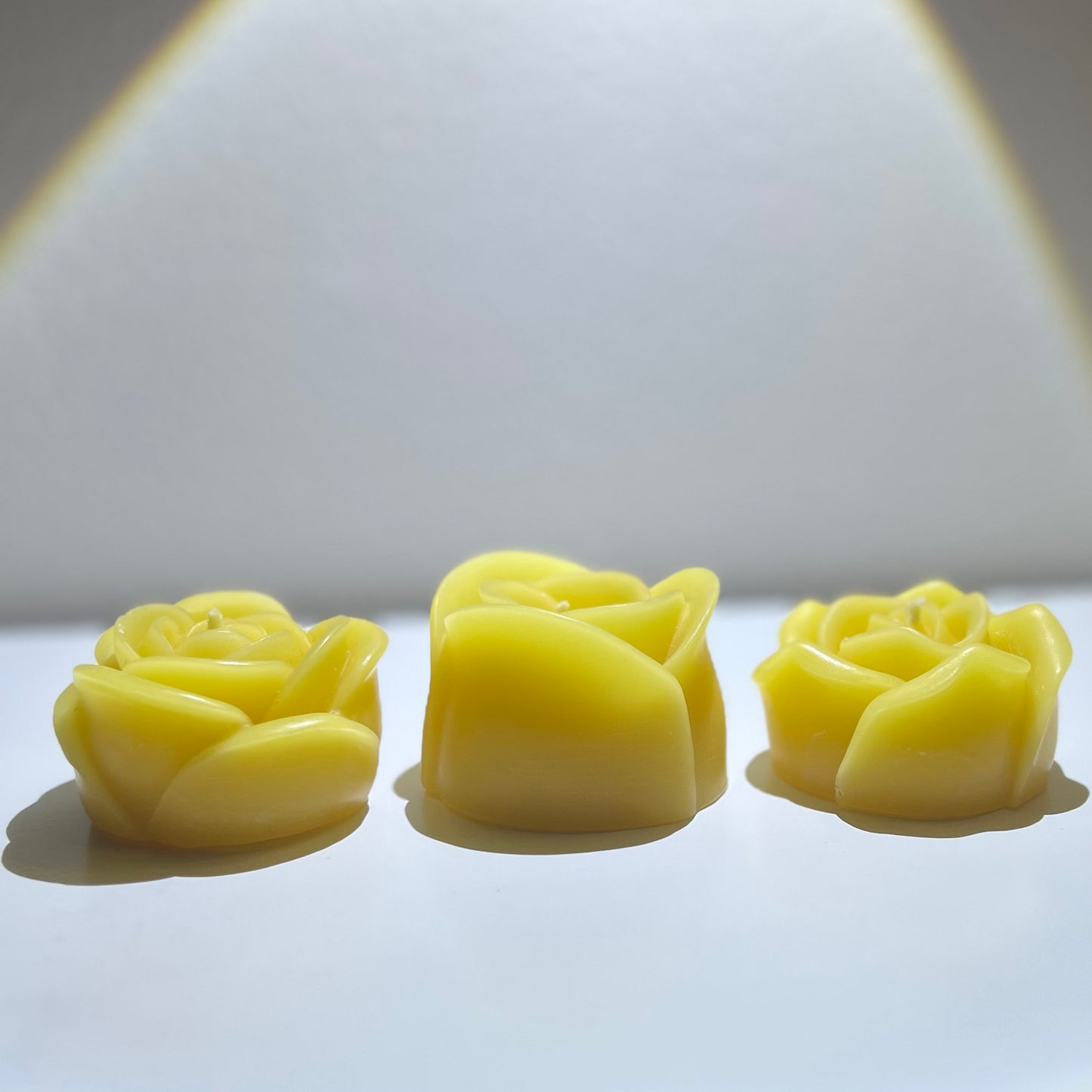 Rose Beeswax Candle Set