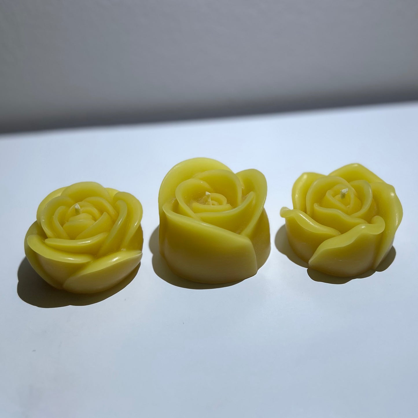 Rose Beeswax Candle Set