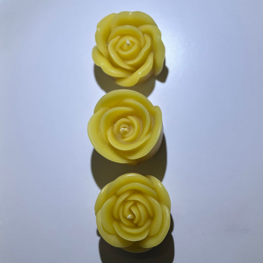 Rose Beeswax Candle Set